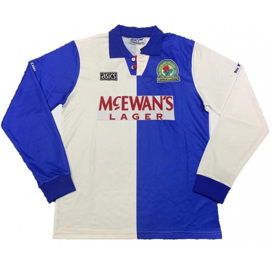 Camisa I Blackburn 1994 1995 Asics Retro manga comprida